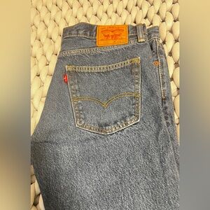 Levi's Classic Blue Jeans with Gold Stitching